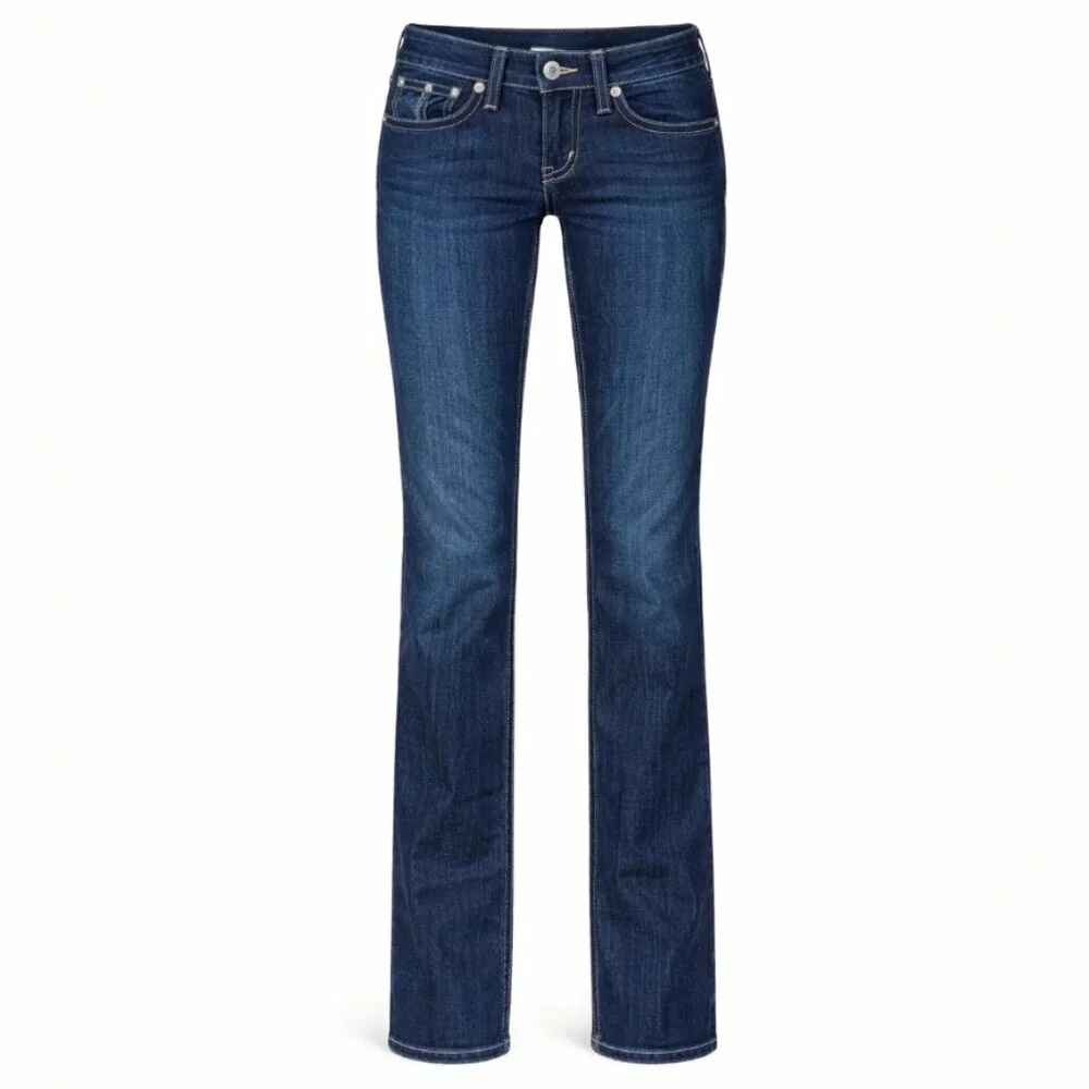 True Religion World Tour Joey Super T Memphis Blue Wash Denim Jeans, Size 29